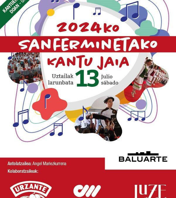 Cartel Sanferminetako Kantu Jaia 2024