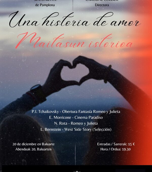 Cartel Una Historia de Amor - Sinfonietta de pamplona