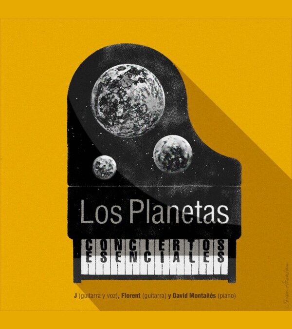 Cartel con piano y en sus teclas aparece el nombre de conciertos esenciales