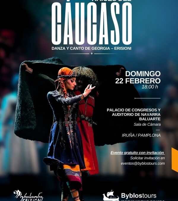 Cartel del espectaculos Raices del Cáucaso, danza y canciones de georgia